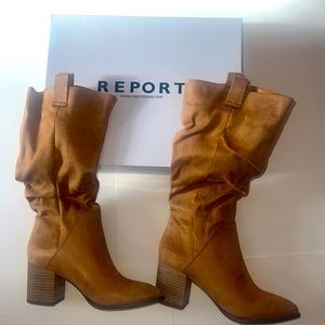 Report Toffer Leather/Suede Slouchy Knee-High Boot